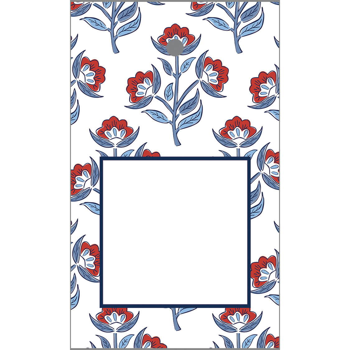 In Stock Gift Tags | Red Floral Block Print