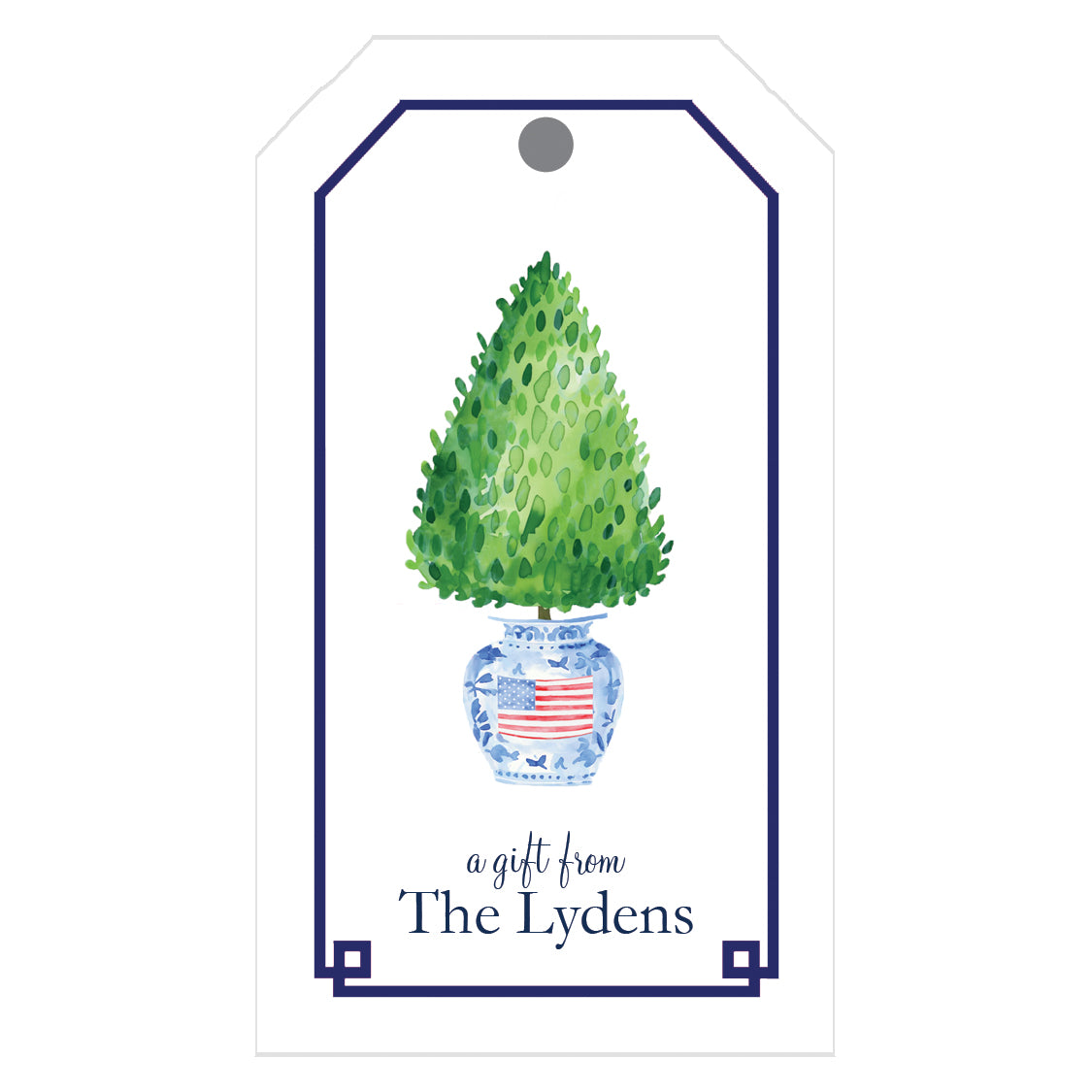 Stars + Stripes Planter Personalized Gift Tags