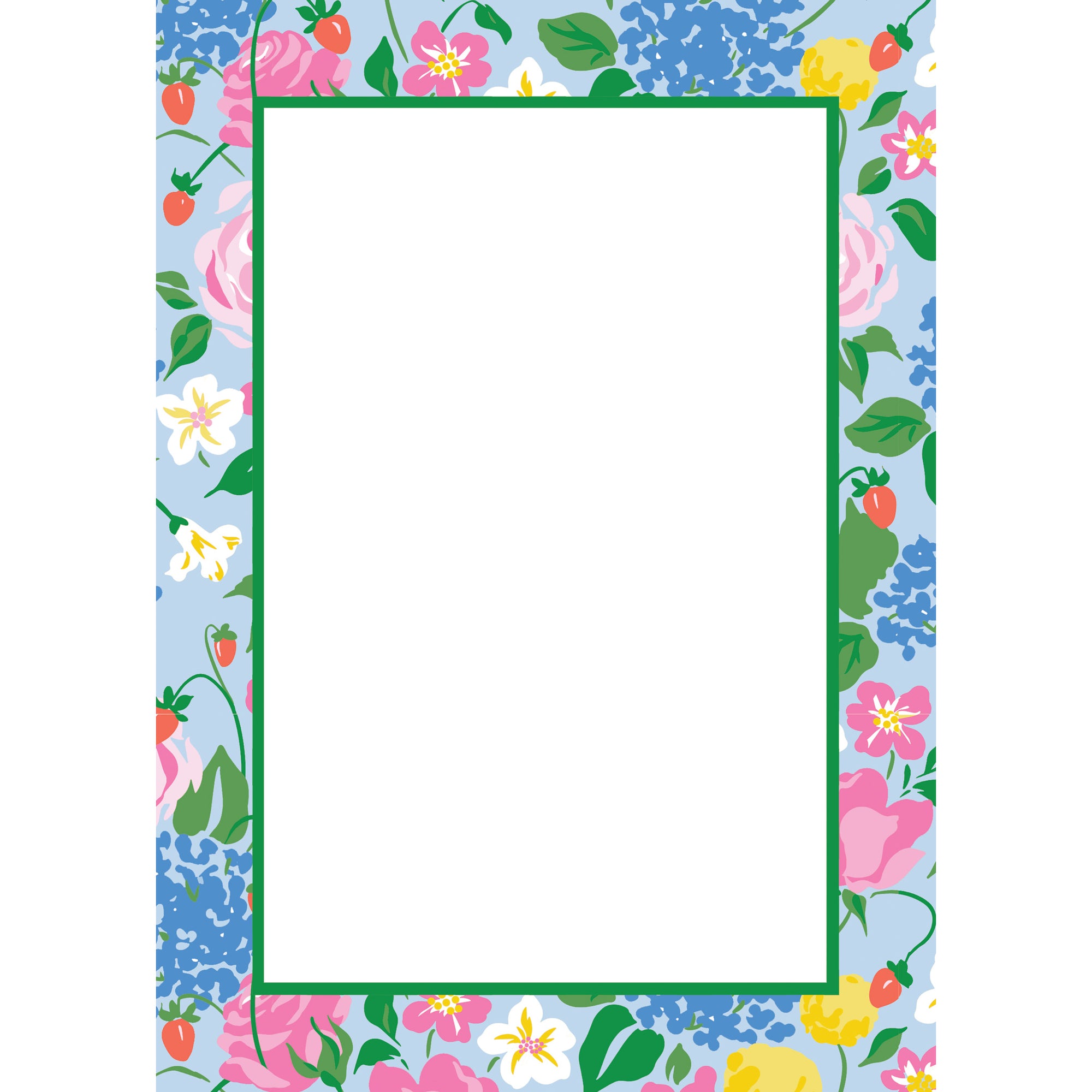 In Stock 5x7 Strawberry Floral Notepad