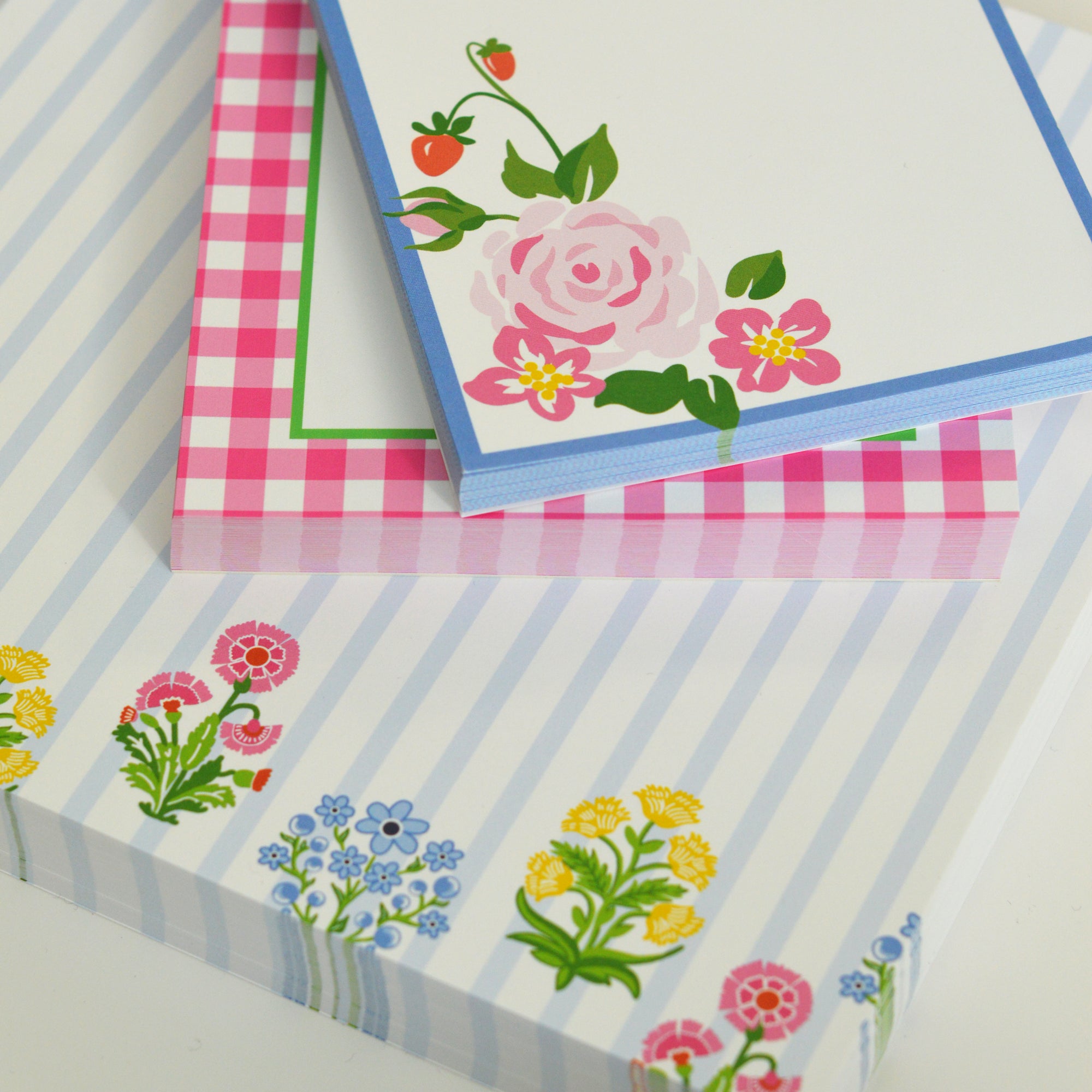 Stock Shoppe: 4.25x8.5 Strawberry Floral Notepad