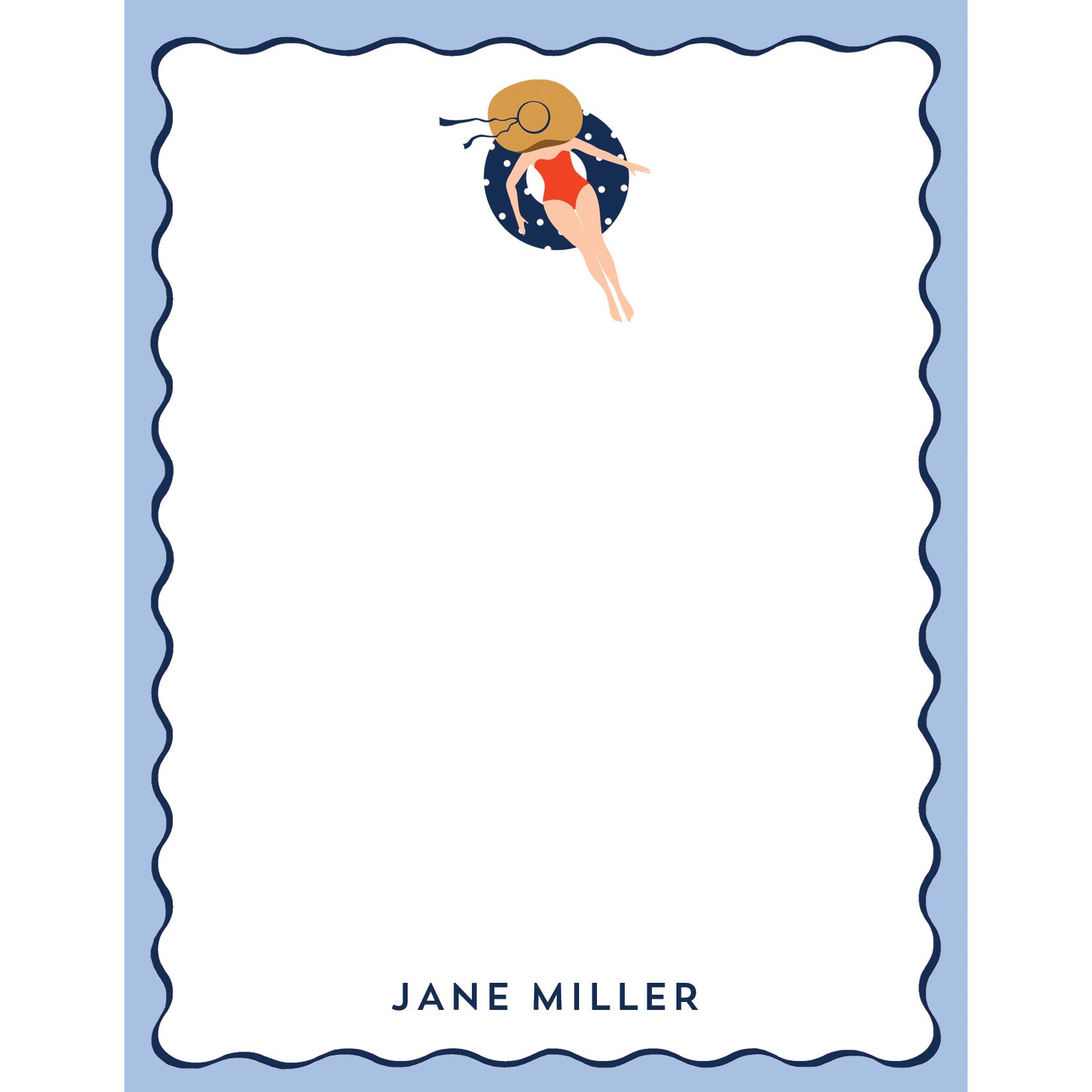 Swimmer Float Personalized Notepad