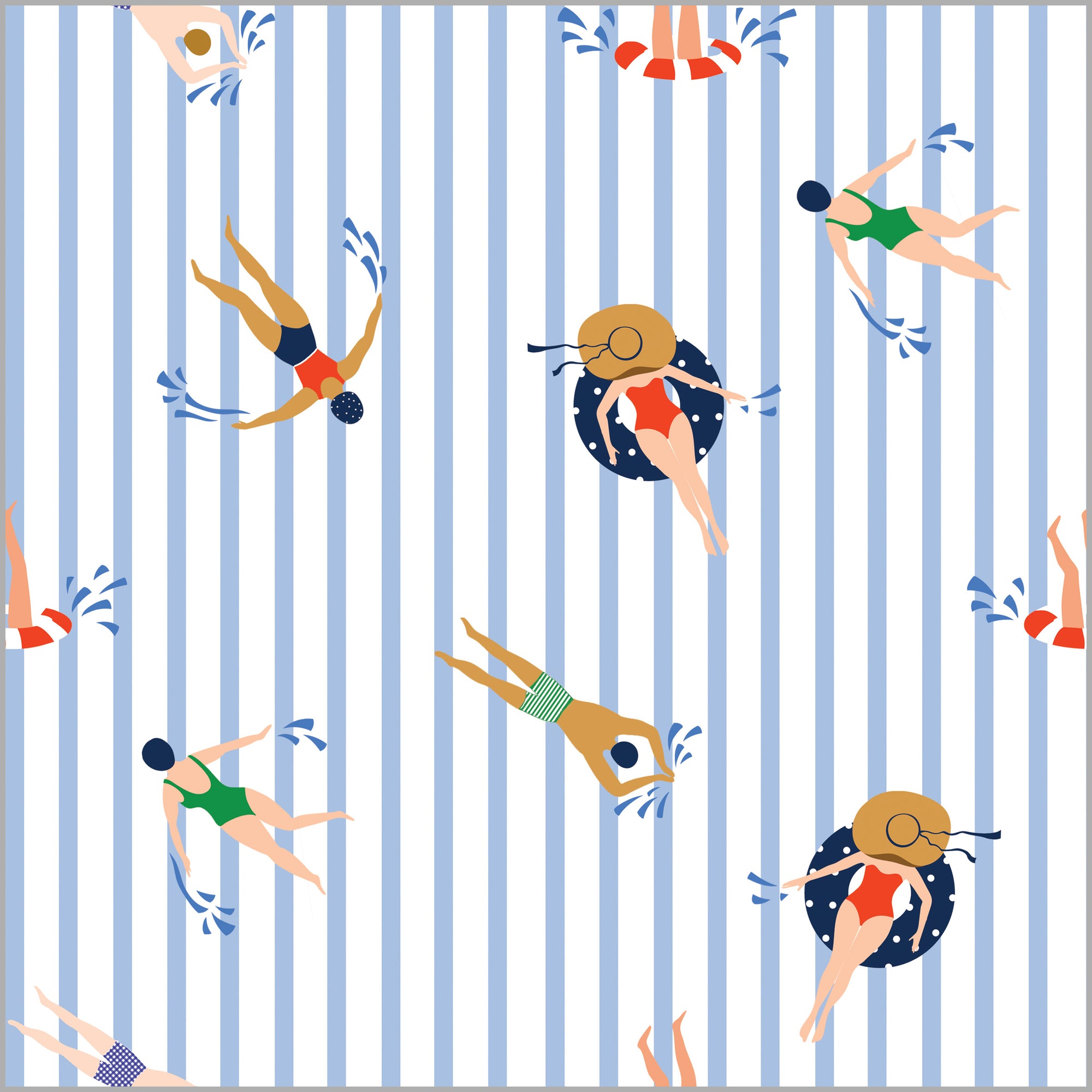 In Stock Continuous Roll Gift Wrap | Swimmers