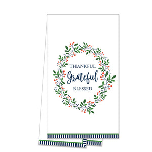 WH Hostess Cotton Tea Towel | Grateful Thankful