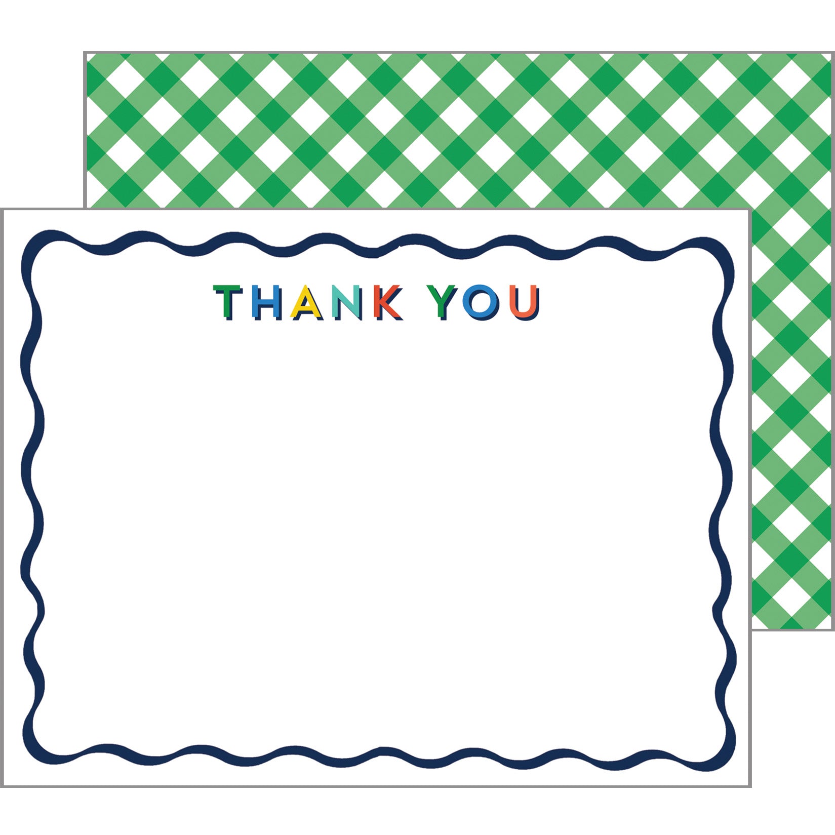 In Stock Flat Notecards | Scallop "Thank You"