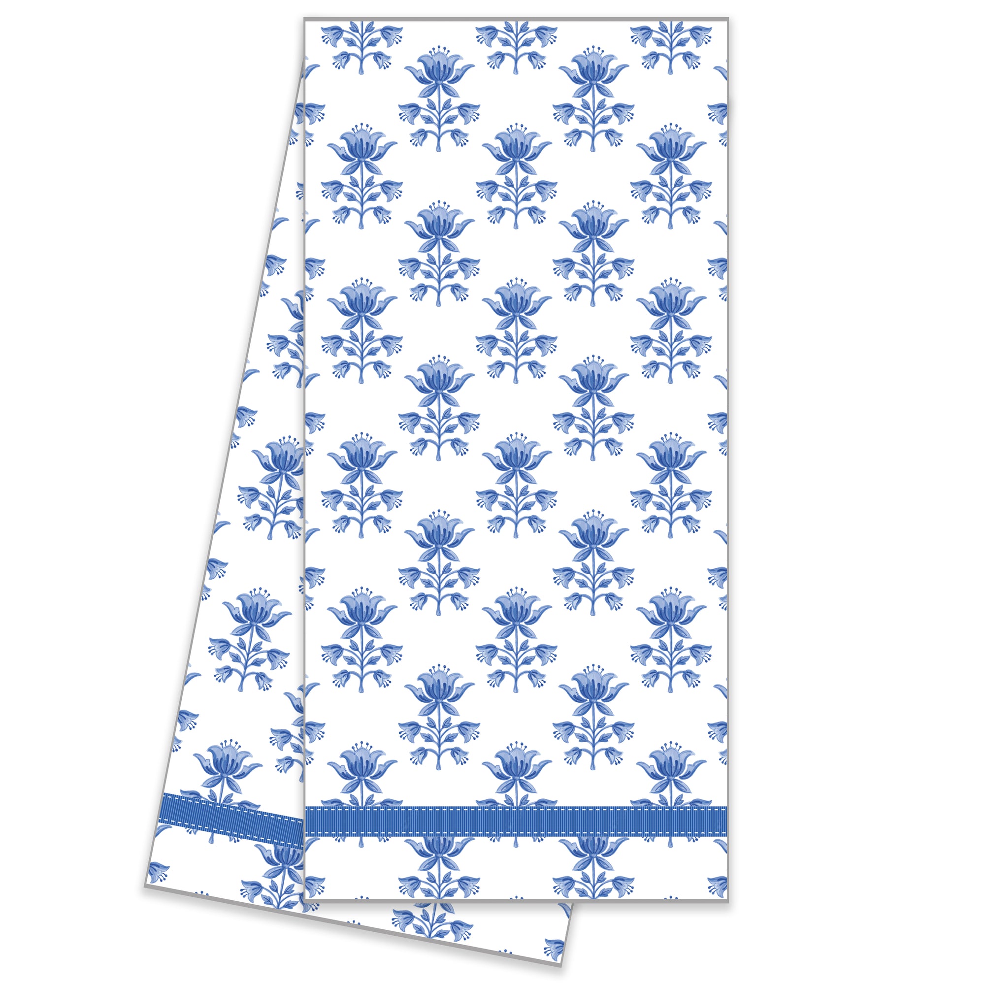 WH Hostess Cotton Tea Towel | Tulip Block Print