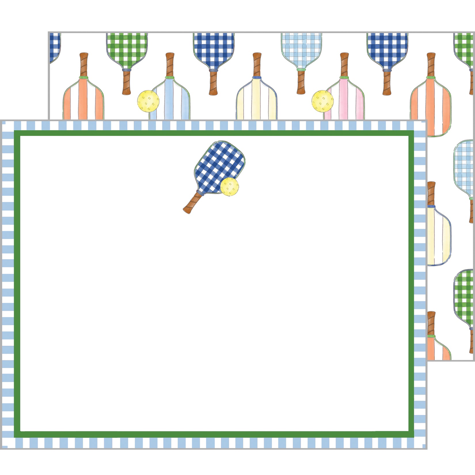 In Stock Flat Notecard Set of 10 | Preppy Pickleball