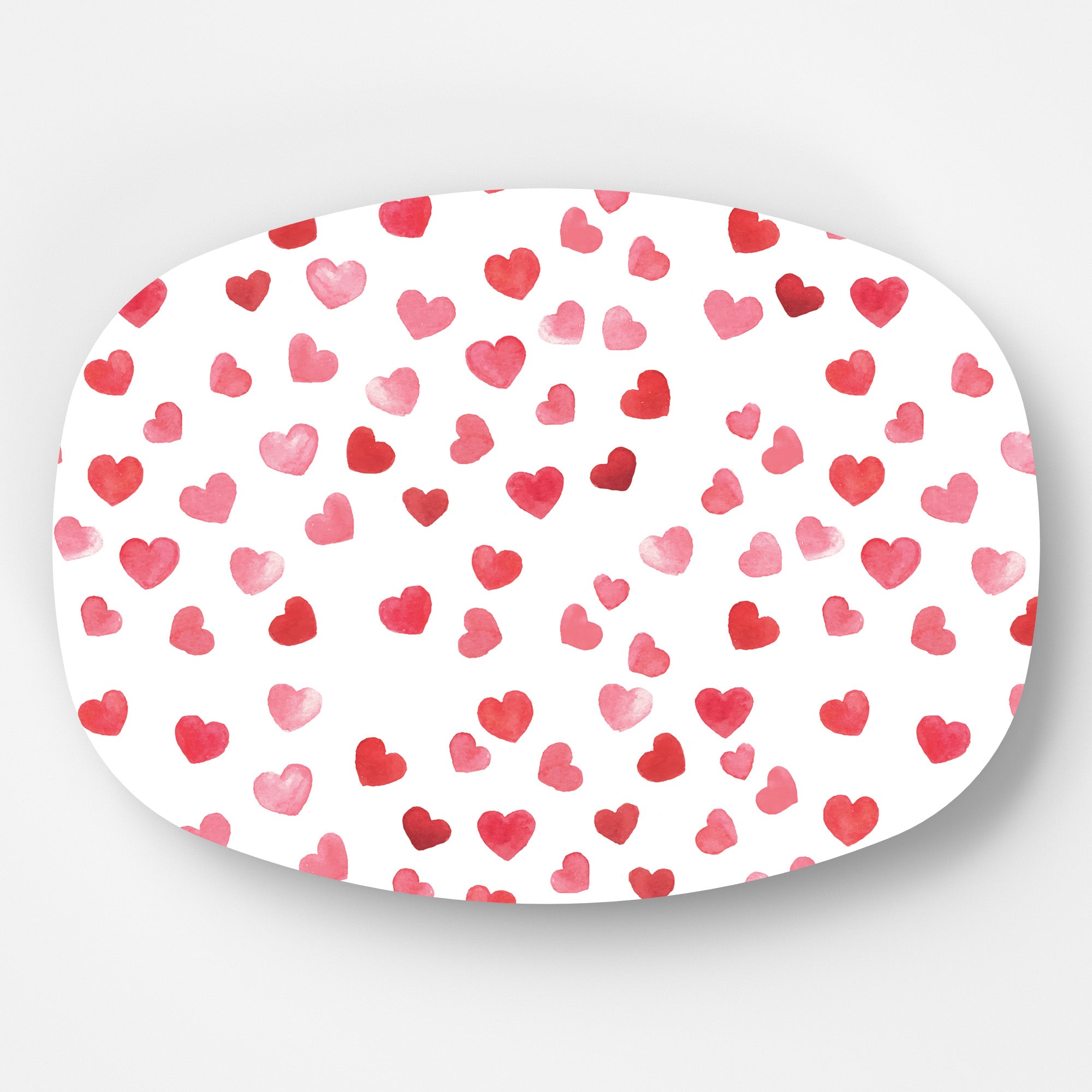 WH Serving Platter | Watercolor Hearts