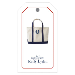 Monogrammed Boat Tote Personalized Large Capacity Canvas Tote Bag