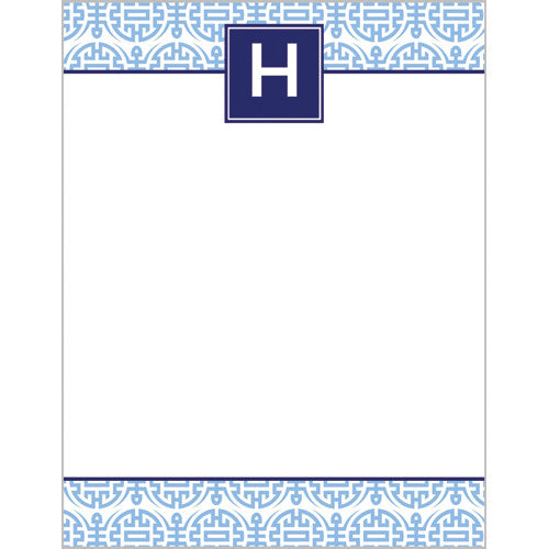 Monogrammed Canvas Boat Tote Personalized Flat Notecards - WH Hostess  Social Stationery