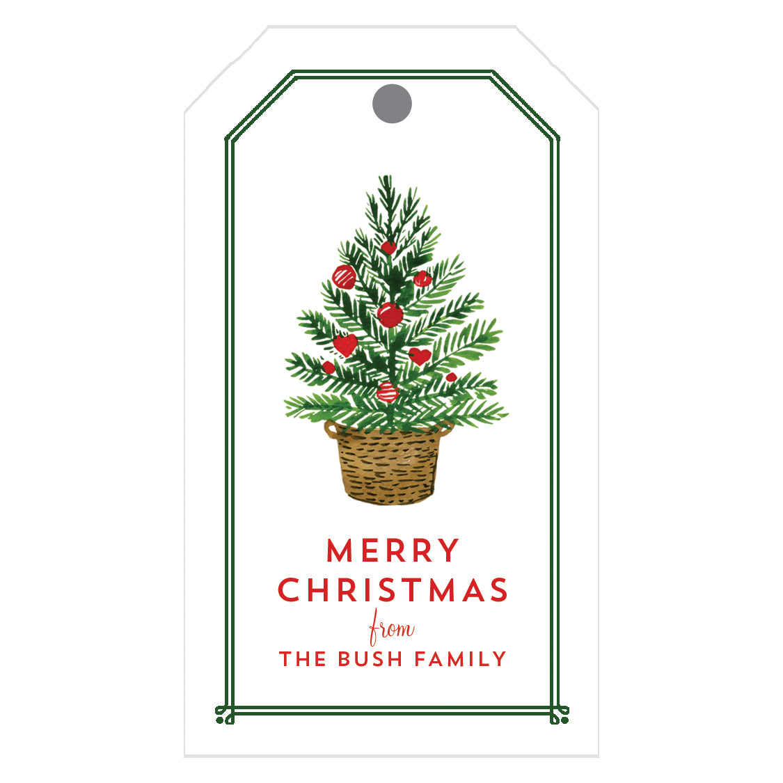Christmas Garland Personalized Holiday Gift Tags - WH Hostess Social  Stationery