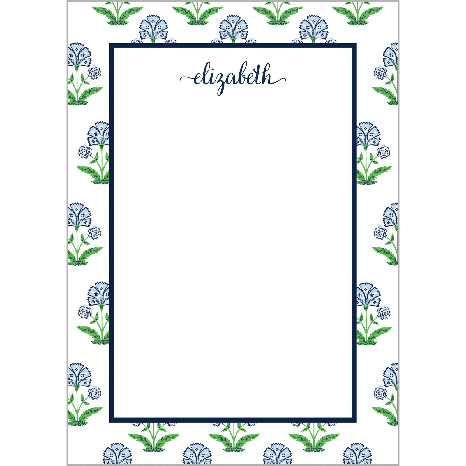 2 Round Floral Ikat Monogram Stickers  Set of 40 - WH Hostess Social  Stationery