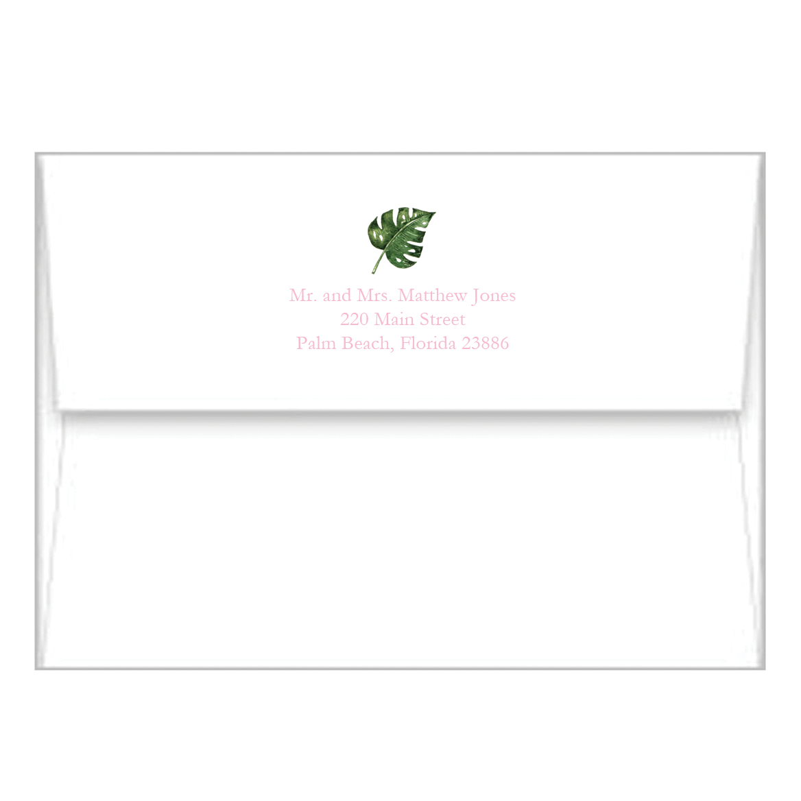 Monogrammed Palm Leaf Envelope Clutch