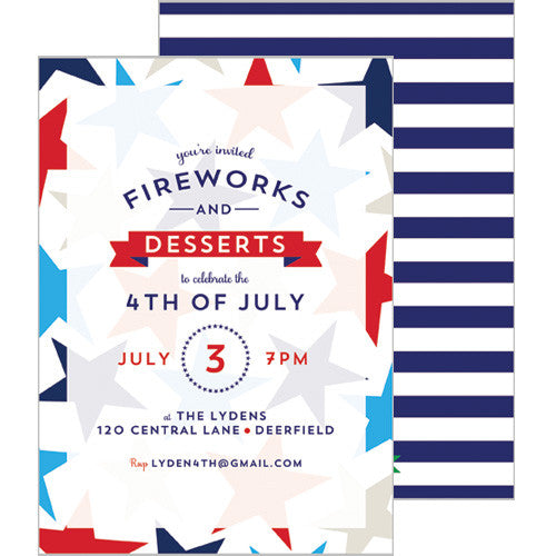 Patriotic Stars Party Invitation