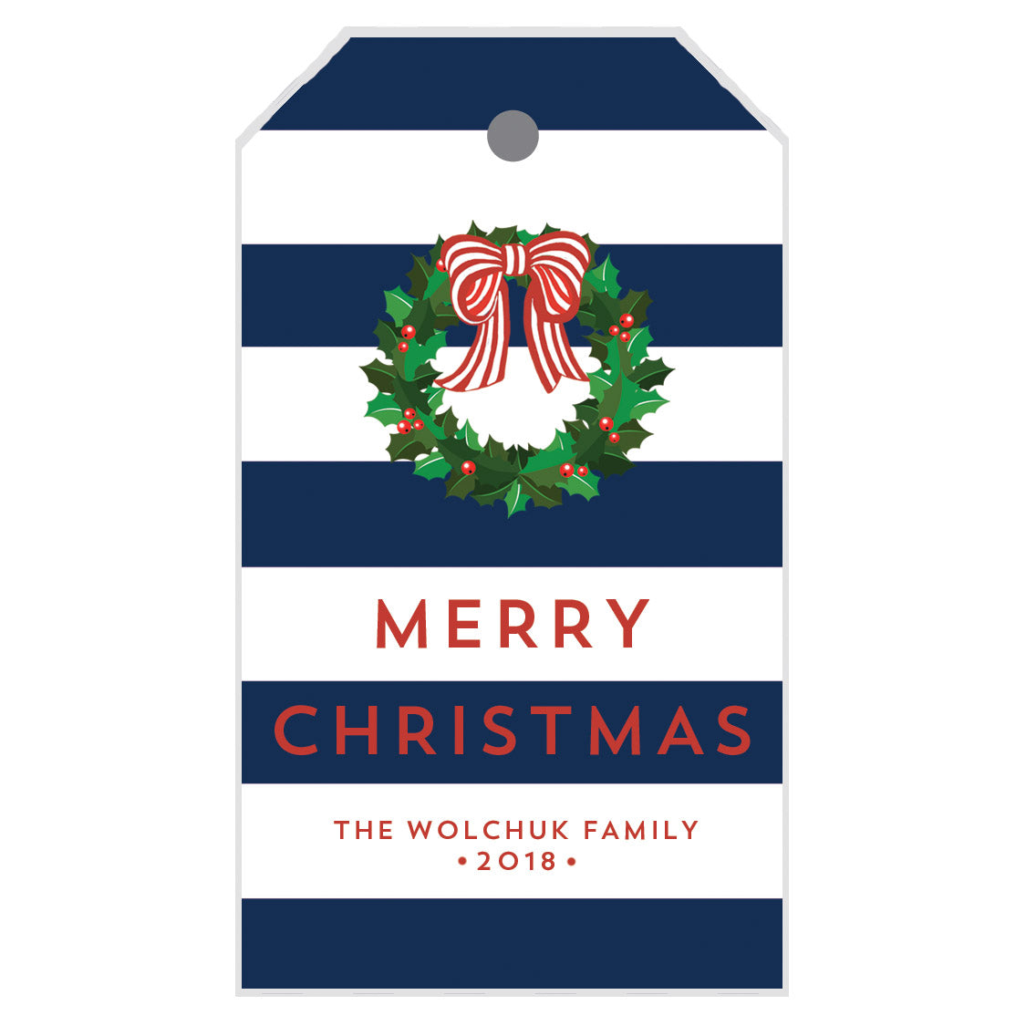 Christmas Garland Personalized Holiday Gift Tags - WH Hostess