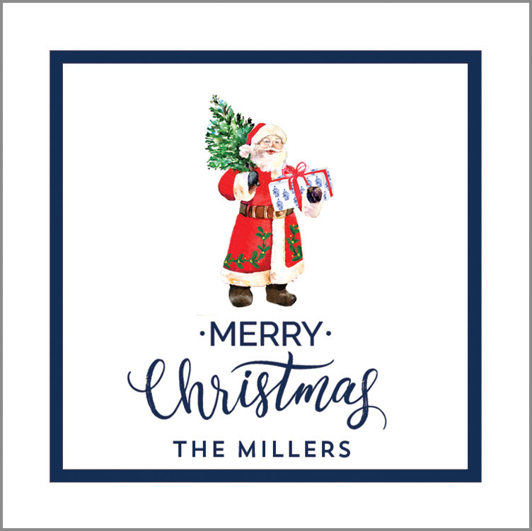 Preppy Holly Christmas Gift Sticker | Set of 24