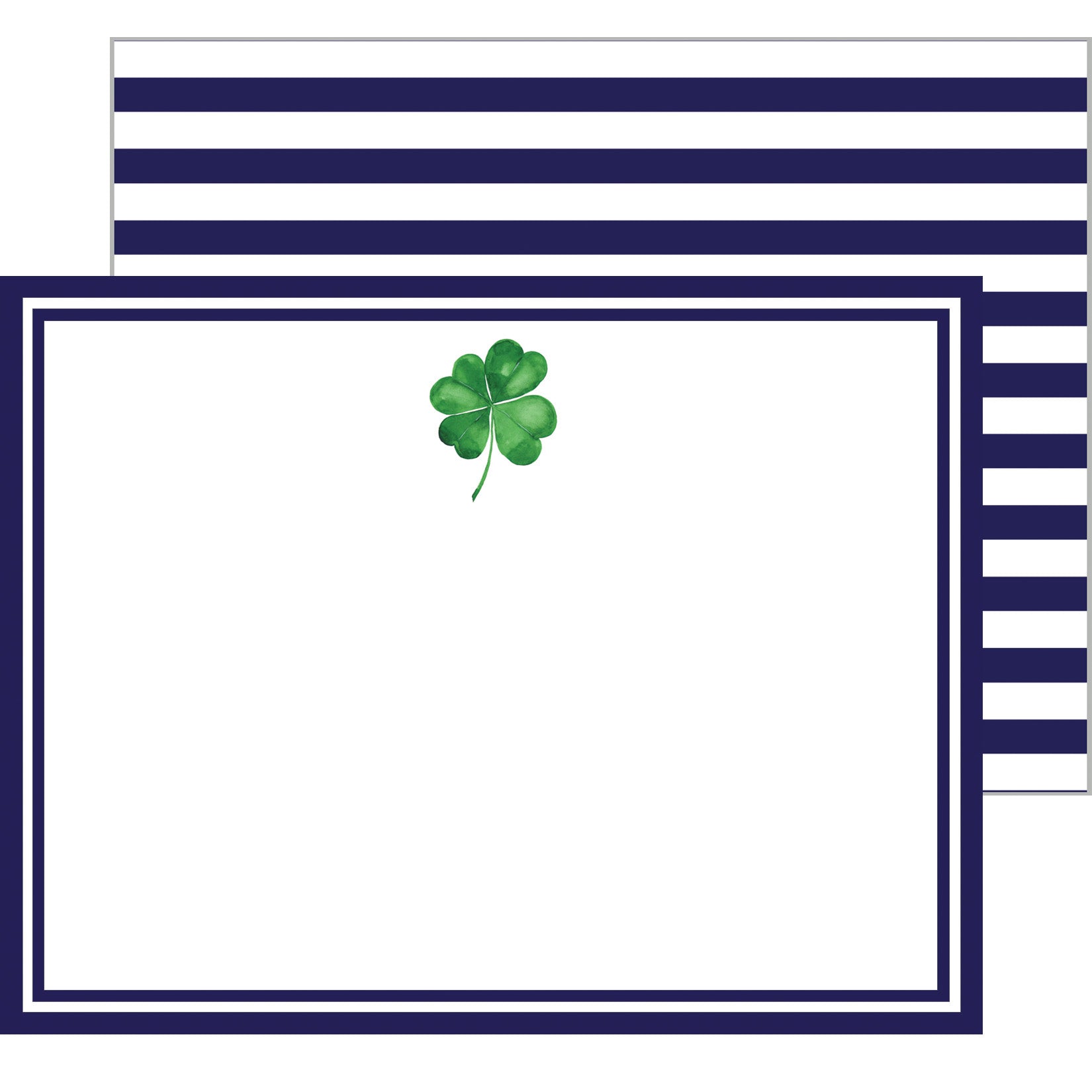 In Stock Flat Notecard Set of 10 | Shamrocks