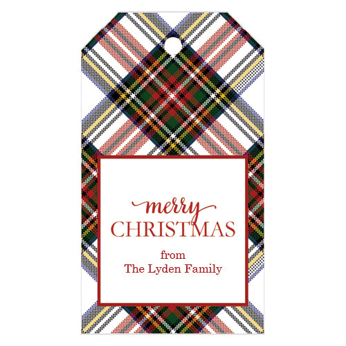 Plaid & Prints Christmas Personalized Hand Towel