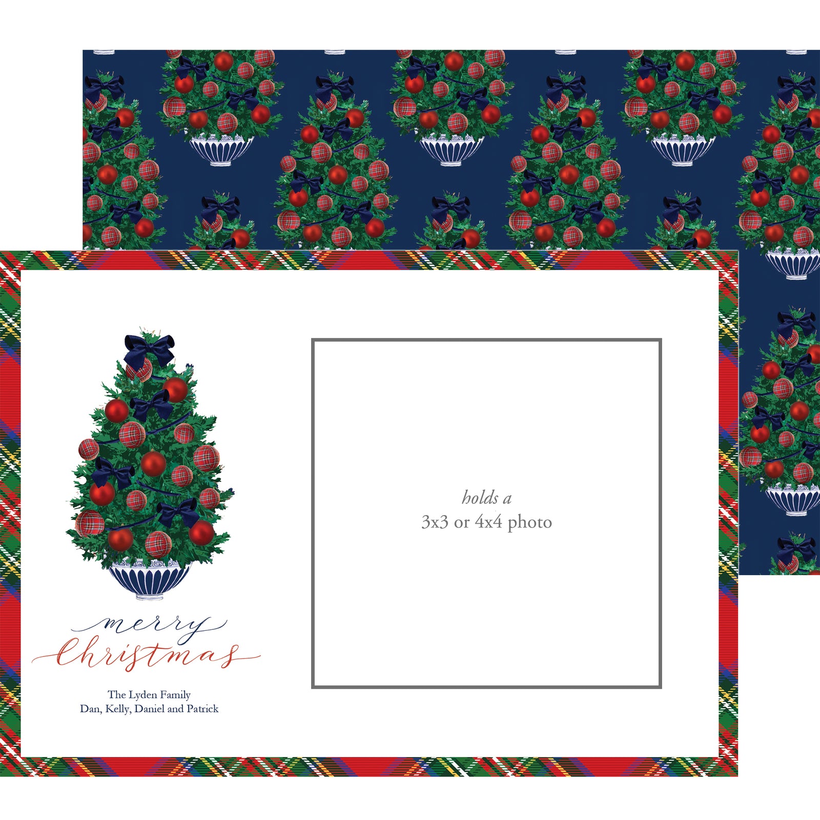 Christmas Tree with Red Bows Personalized Gift Tags - WH Hostess Social  Stationery