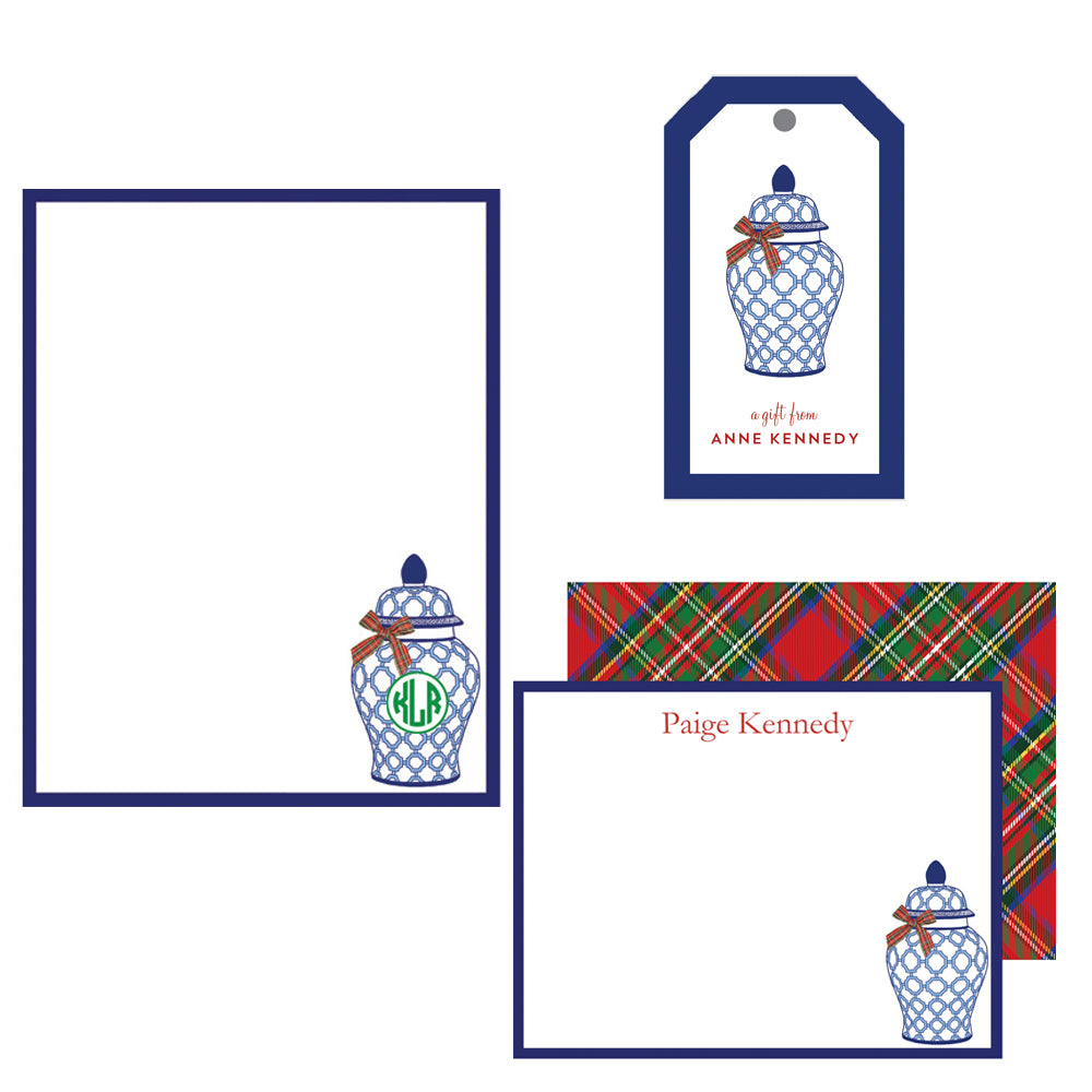 Ginger Jar with Christmas Berries Gift Wrap Sheets - WH Hostess Social  Stationery