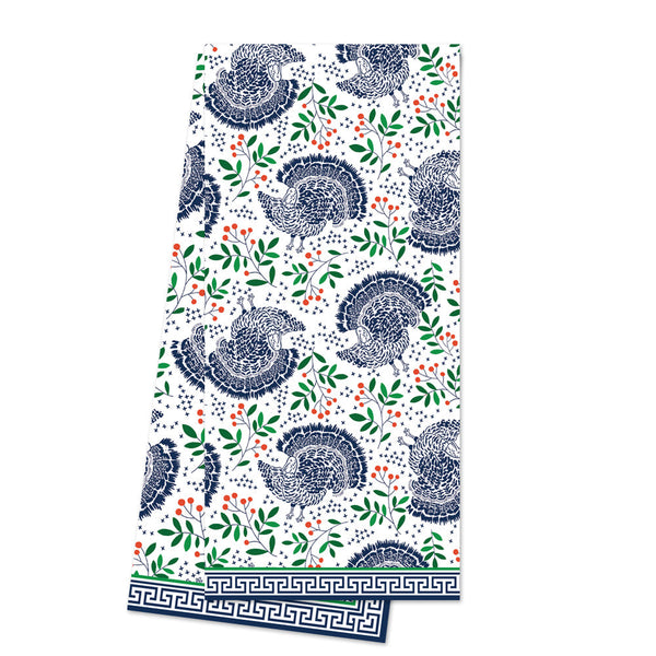 WH Hostess Cotton Tea Towel  Floral Block Print - WH Hostess